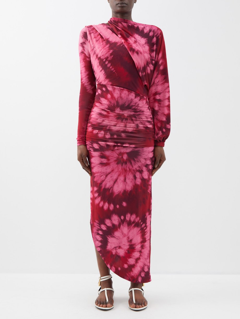 Pink Sunny Disposition detachable-sleeve tie-dye dress | Johanna Ortiz ...