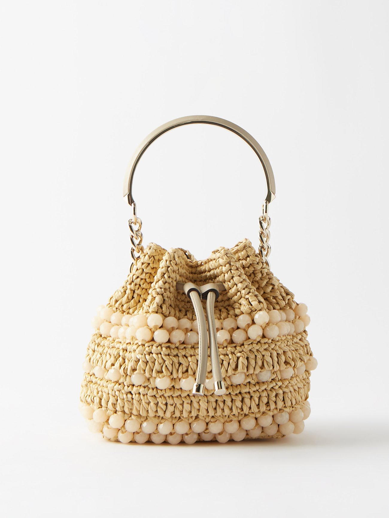 Cross body bags La DoubleJ - Raffia multicolor bucket bag