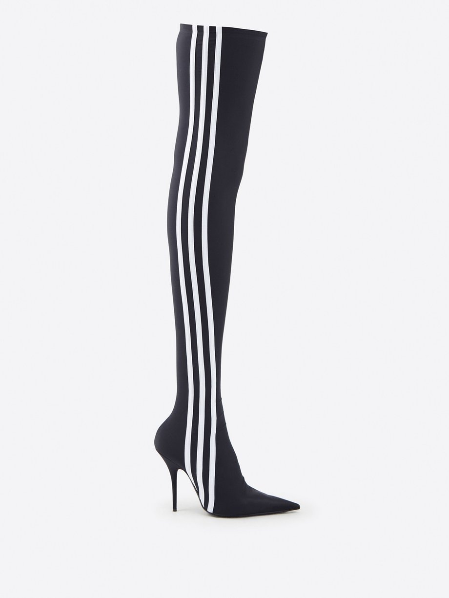 Balenciaga x adidas Knife overtheknee boots for Women  Black in KSA   Level Shoes