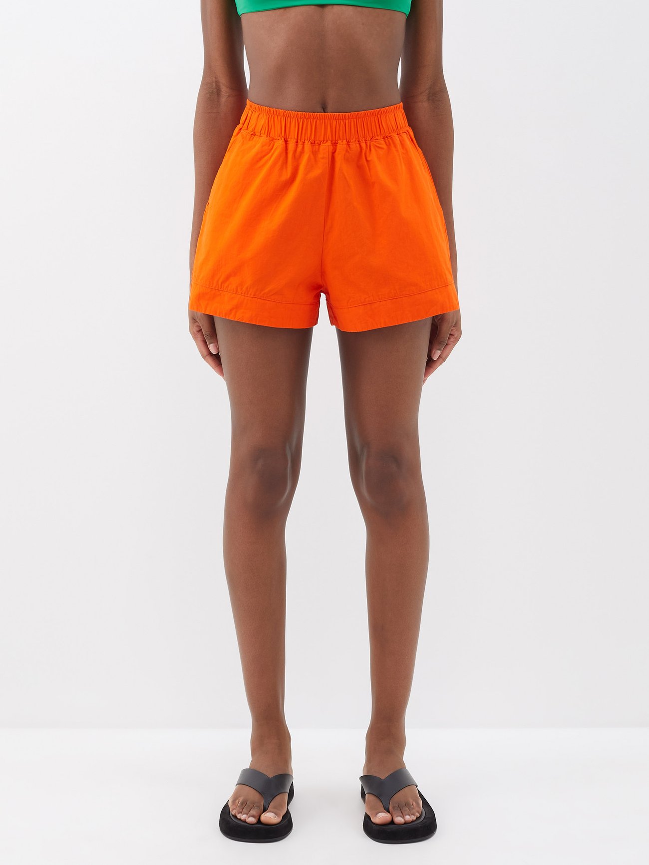 Orange Gabriela cotton shorts | Haight | MATCHESFASHION US