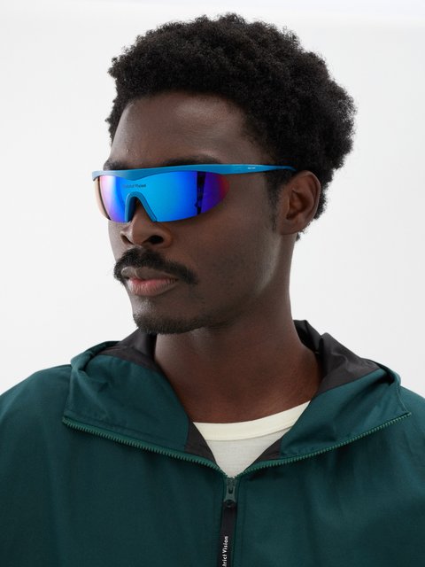 Green Junya racer acetate sunglasses, District Vision