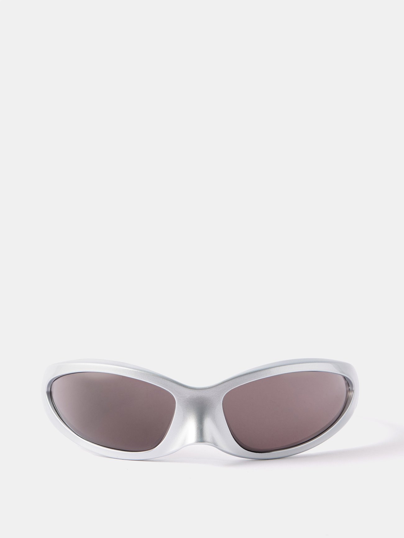 Silver Skin oval acetate sunglasses