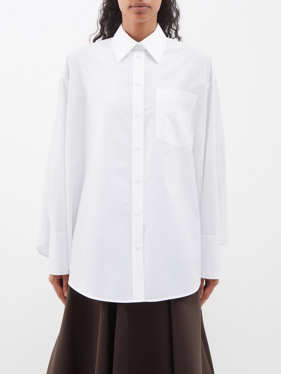 White Oversized cotton-poplin shirt | Valentino Garavani | MATCHES UK