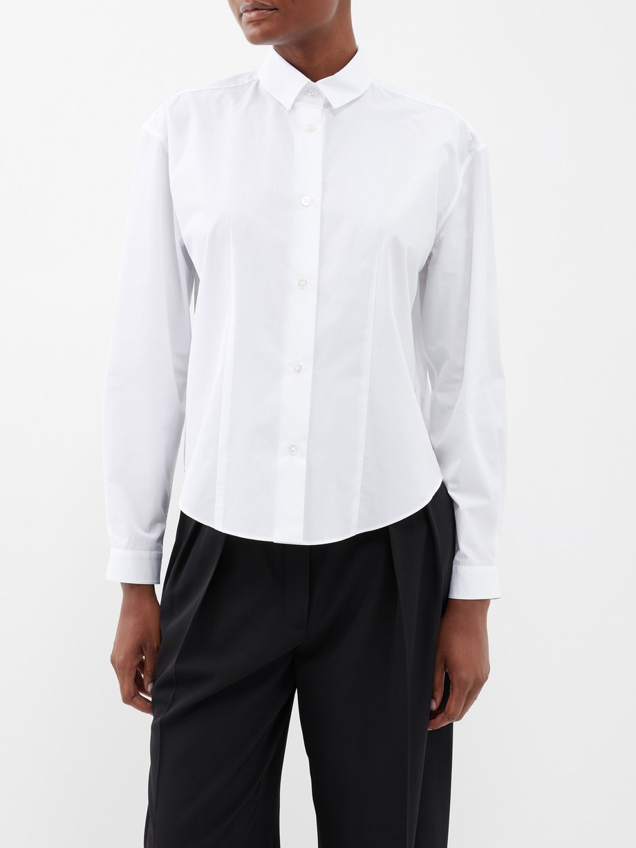 White Baltica cotton-poplin shirt | The Row | MATCHES UK