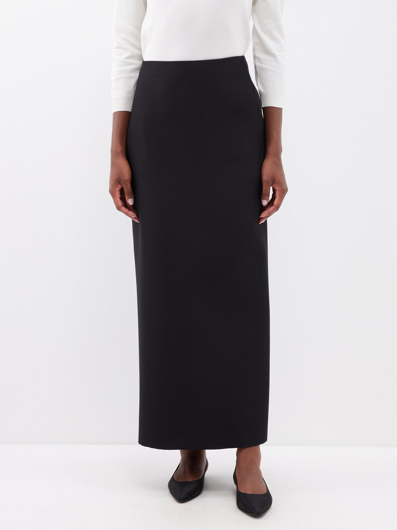 Black Colt wool-blend maxi skirt | The Row | MATCHESFASHION AU