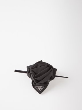 Prada Rose-embellished Re-Nylon hairclip