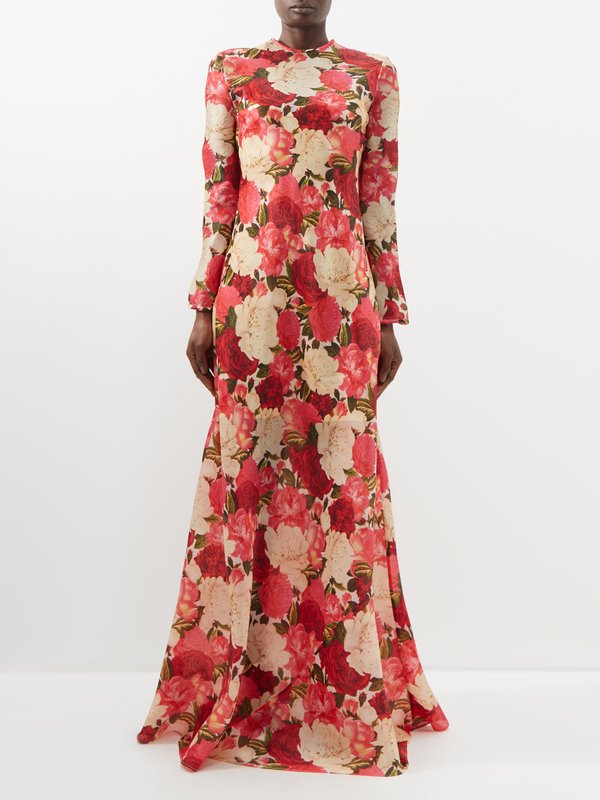 Red Wonderland floral-print silk dress, Zimmermann