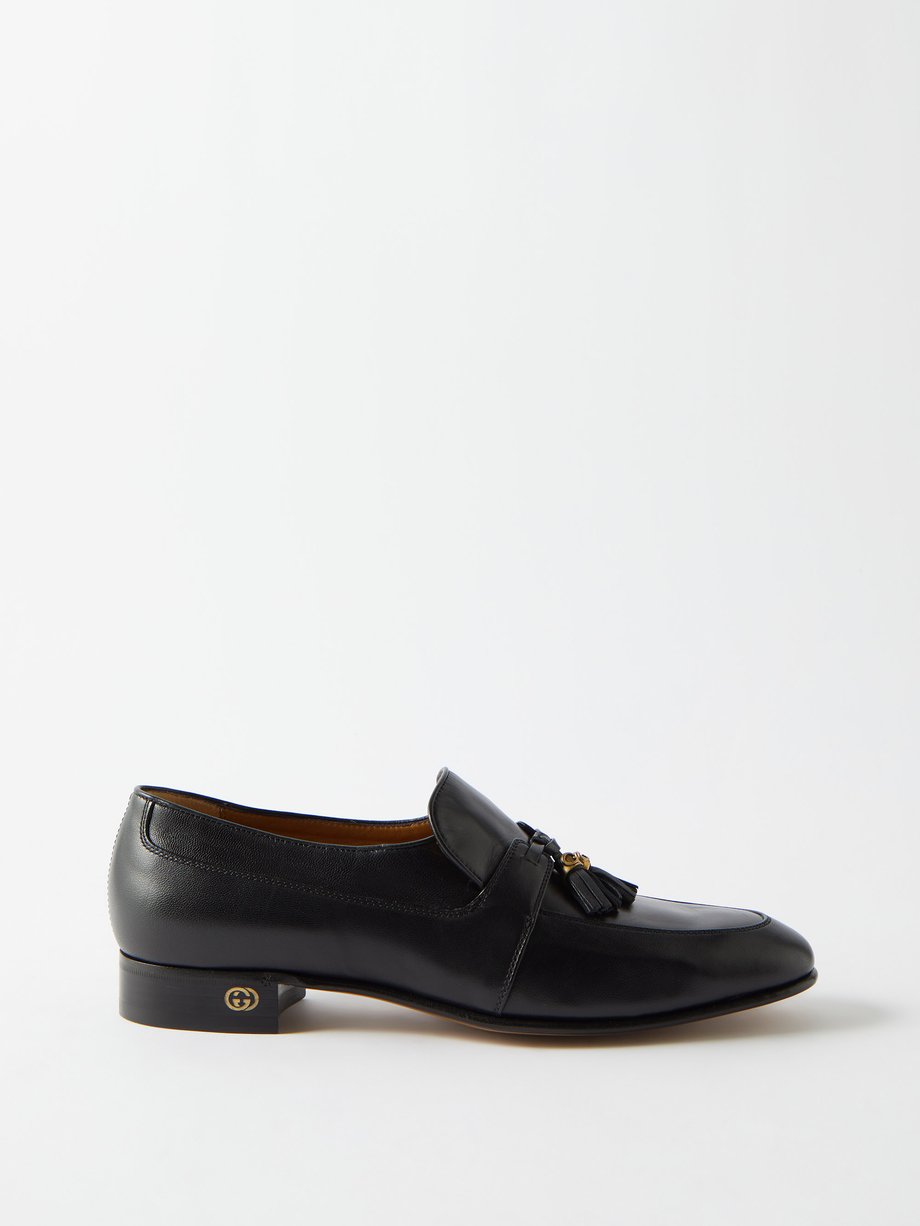 Black Tasselled leather loafers | Gucci | MATCHESFASHION US