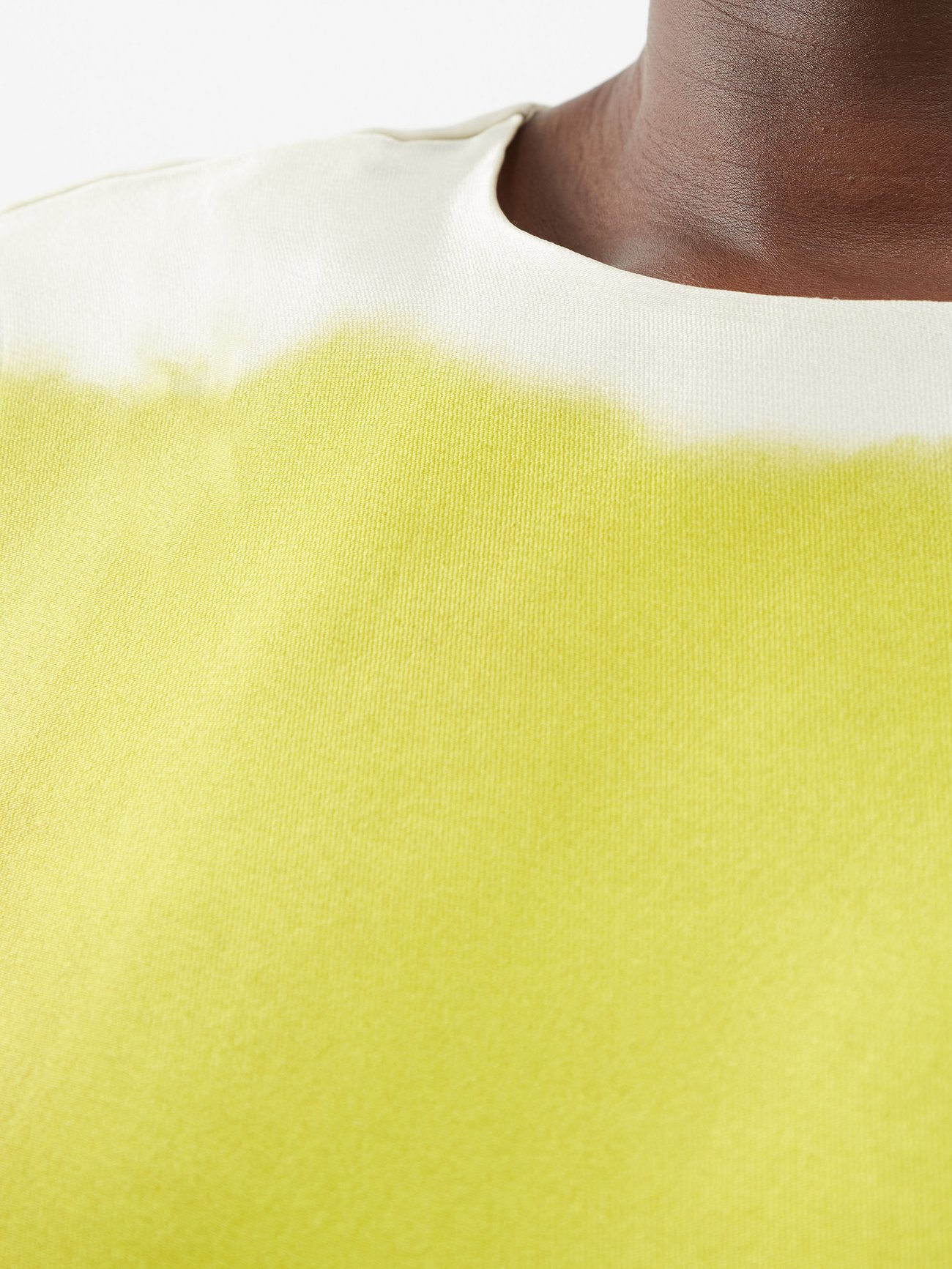 Sleeveless Silk Blend Blouse in Yellow - Prada