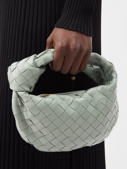 Bottega Veneta Womens Sage Cassette Mini Intrecciato Leather Cross-body Bag  In Light Green | ModeSens