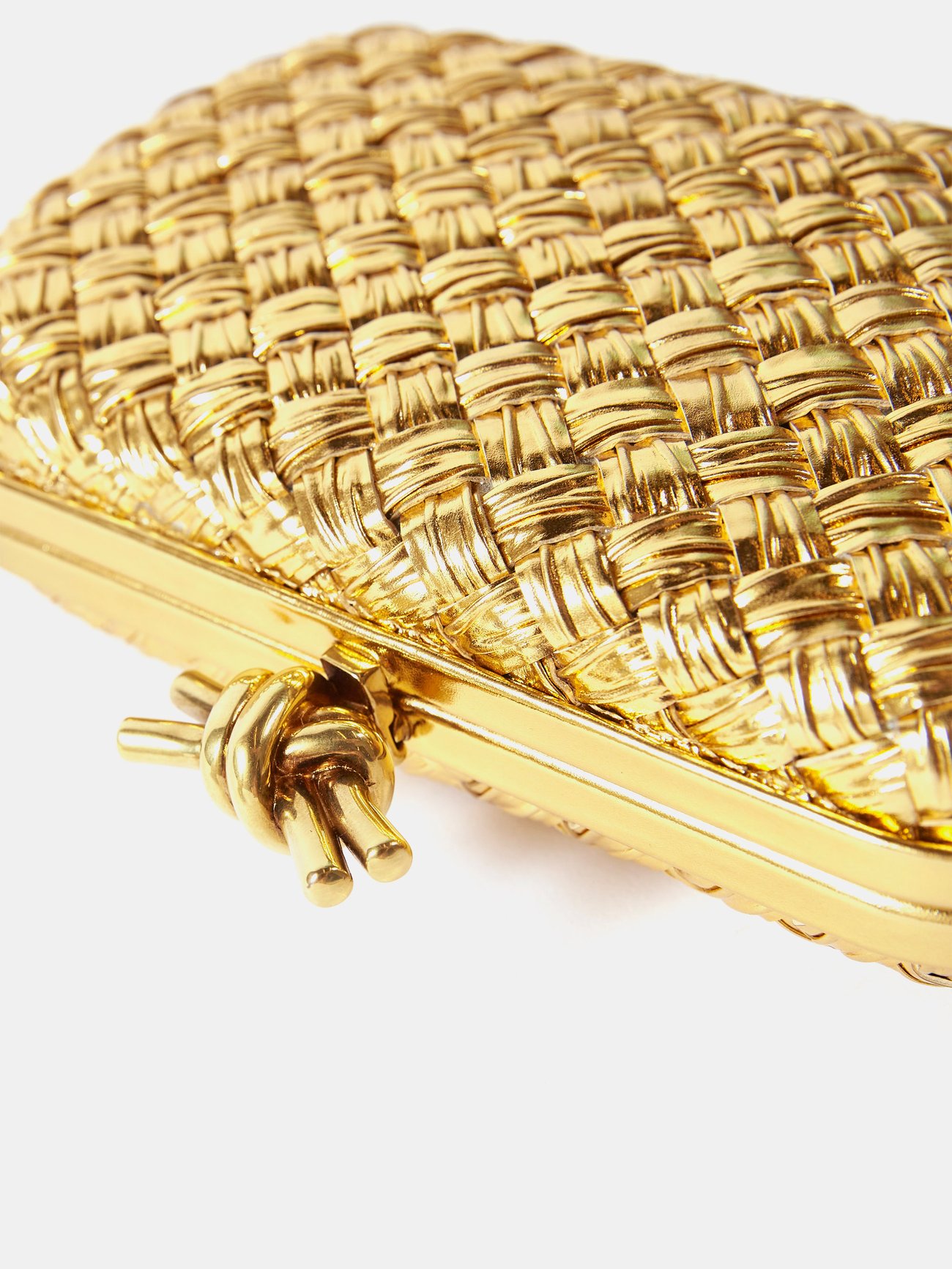 BOTTEGA VENETA, Minaudiere 'Knot In gold-plated metal 'I…