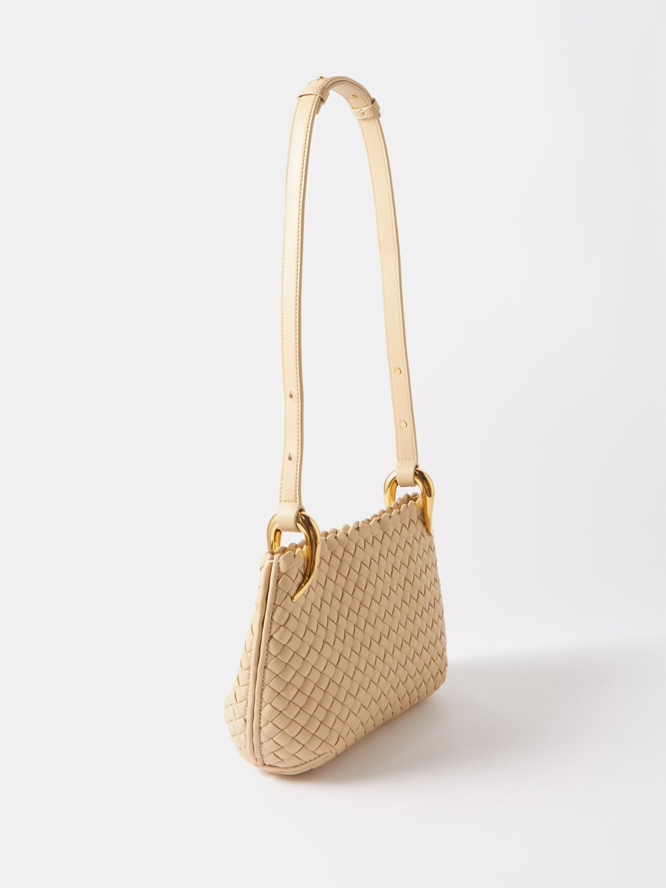 Bottega Veneta Beige Leather The Tip Shoulder Bag