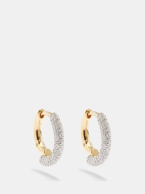 Otiumberg Chaos small crystal & 14kt gold-vermeil earrings