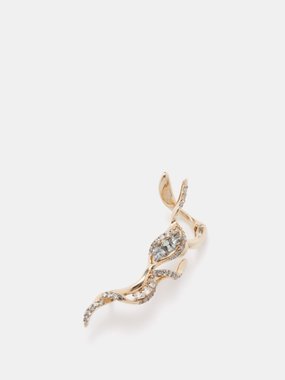 Bibi van der Velden Puff diamond, sapphire & 18kt gold ear cuff