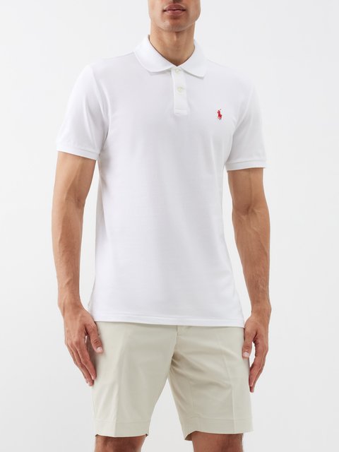 Camisas Blancas Polo Sport Cotton Pique para caballero 100% Algodón Peinado  – Mr Logo