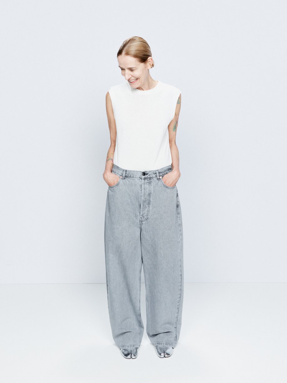 Grey Drop organic-cotton low-rise baggy jeans | Raey | MATCHES UK