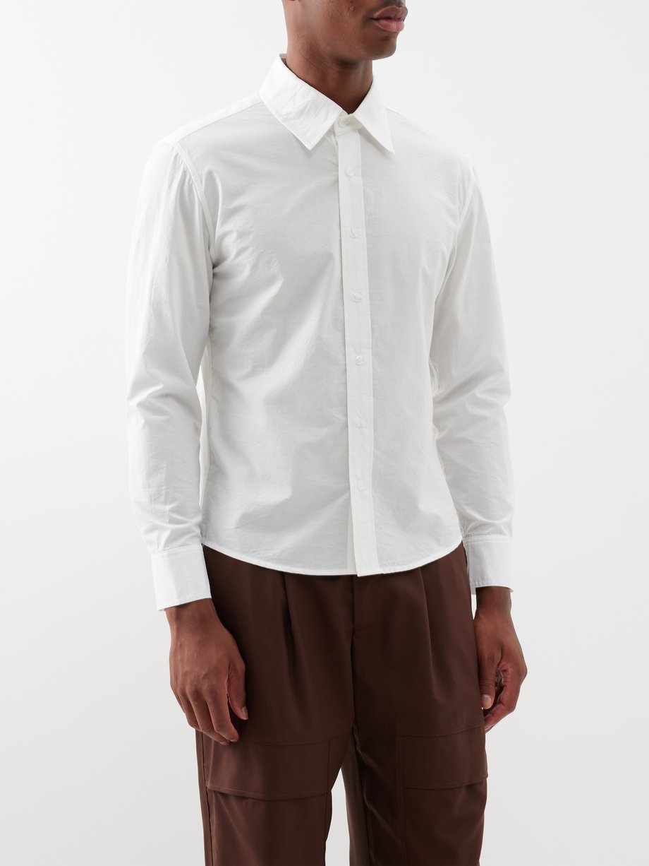White Dex paper-cotton shirt | Maryam Nassir Zadeh | MATCHES UK