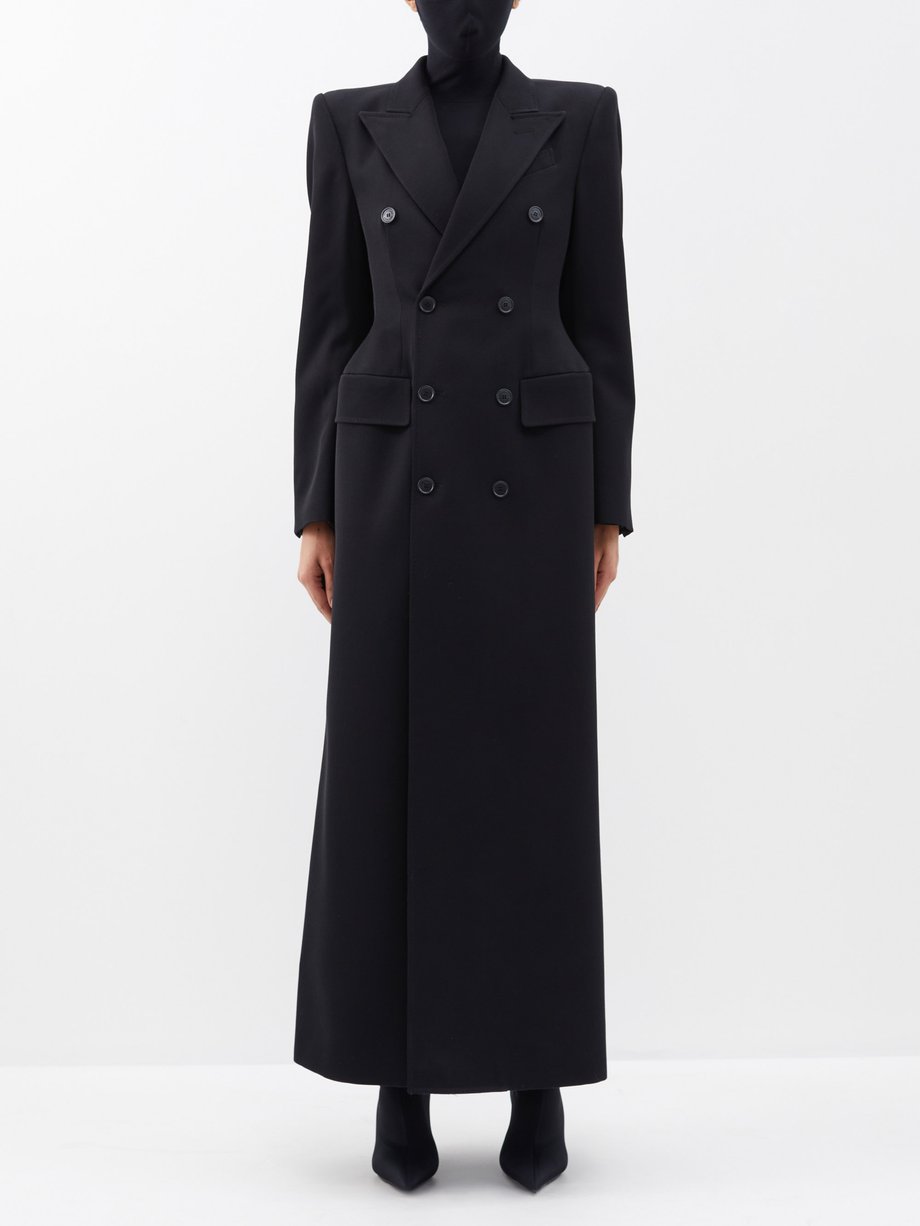 Balenciaga Hourglass wool-gabardine coat