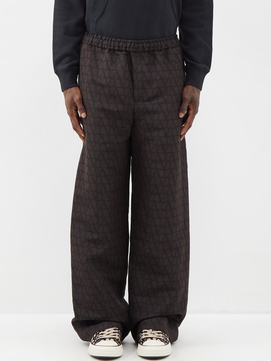 NIGHT SKY COTTON AND SILK BLEND TRACK PANTS