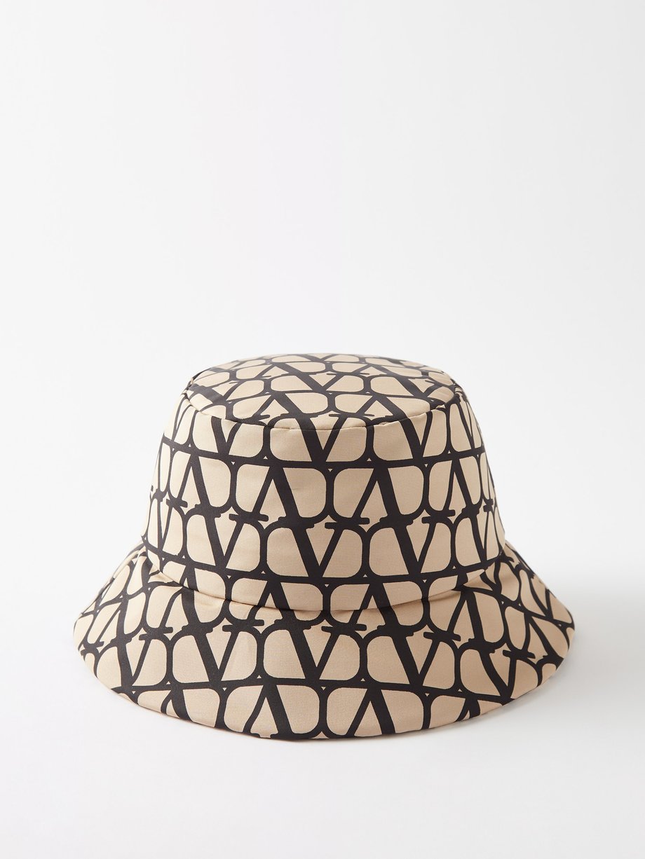 Beige Toile Iconographe silk bucket hat | Valentino