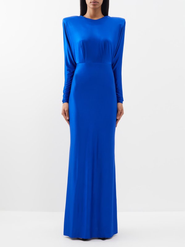 Alexandre Vauthier Plunge-back satin-jersey gown