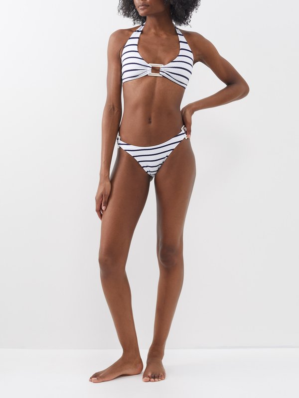 Melissa Odabash Paris striped halterneck bikini top