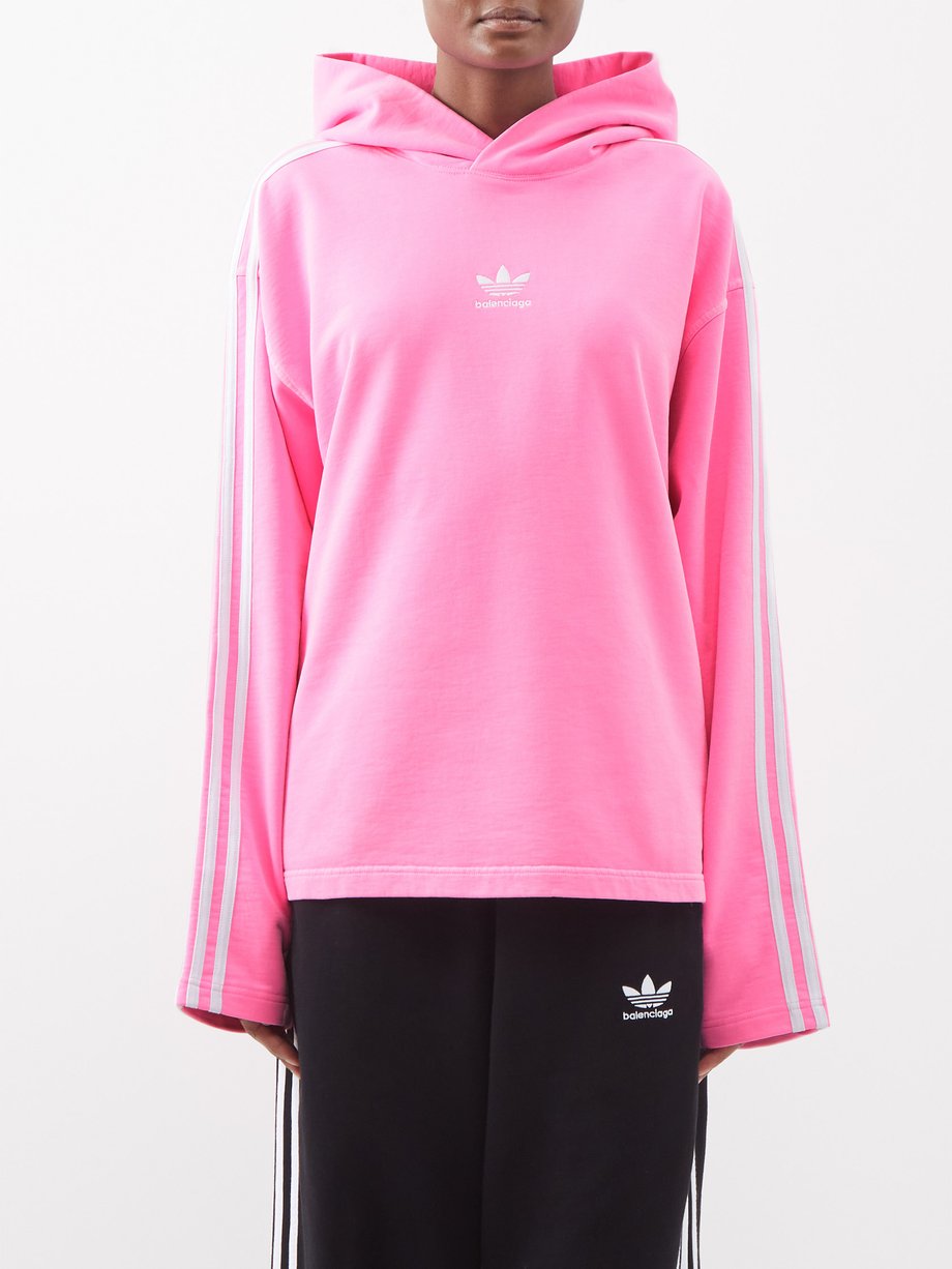 Pink X adidas jersey hoodie | Balenciaga MATCHESFASHION US