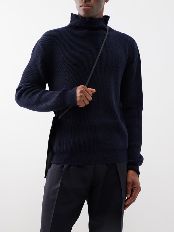 The Row Daniel high-neck ribbed-cashmere sweater