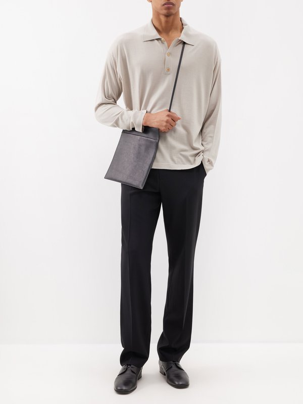 The Row Elijah wool relaxed-leg tailored trousers