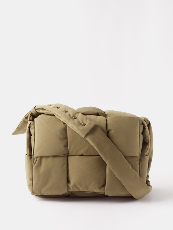 Brown Puffy Pillow Cassette padded-shell cross-body bag | Bottega