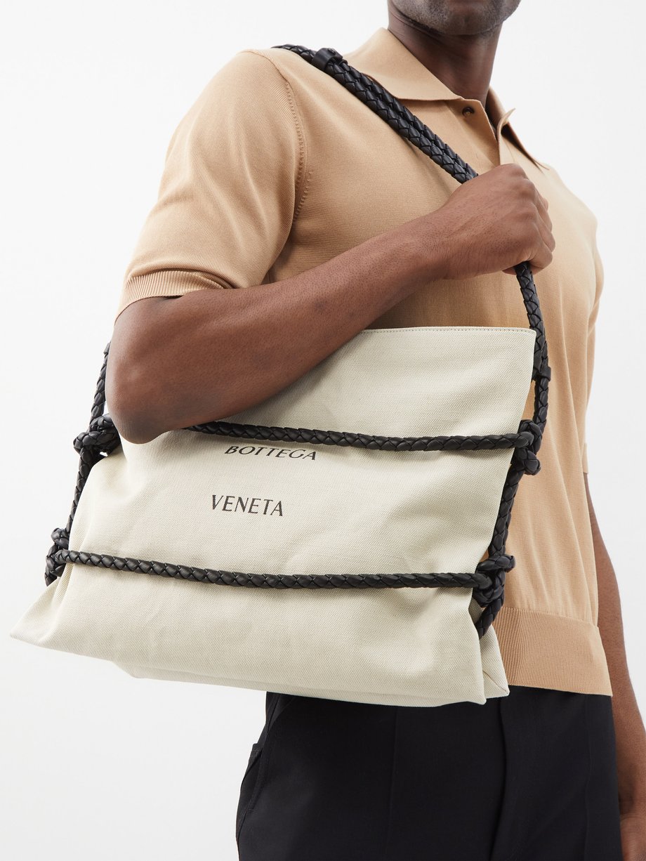 BOTTEGA VENETA Intrecciato Leather Messenger Bag for Men in 2023