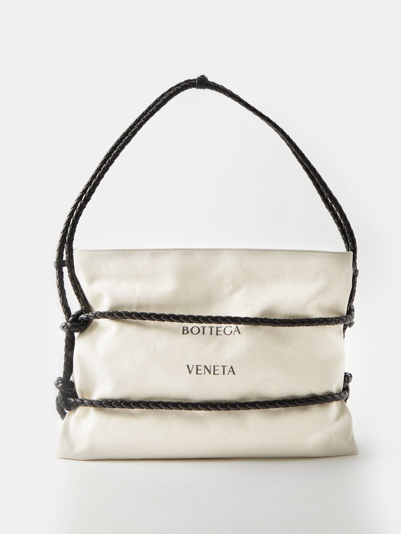 Vintage Bottega Veneta Weekender Leather-Trimmed Bag