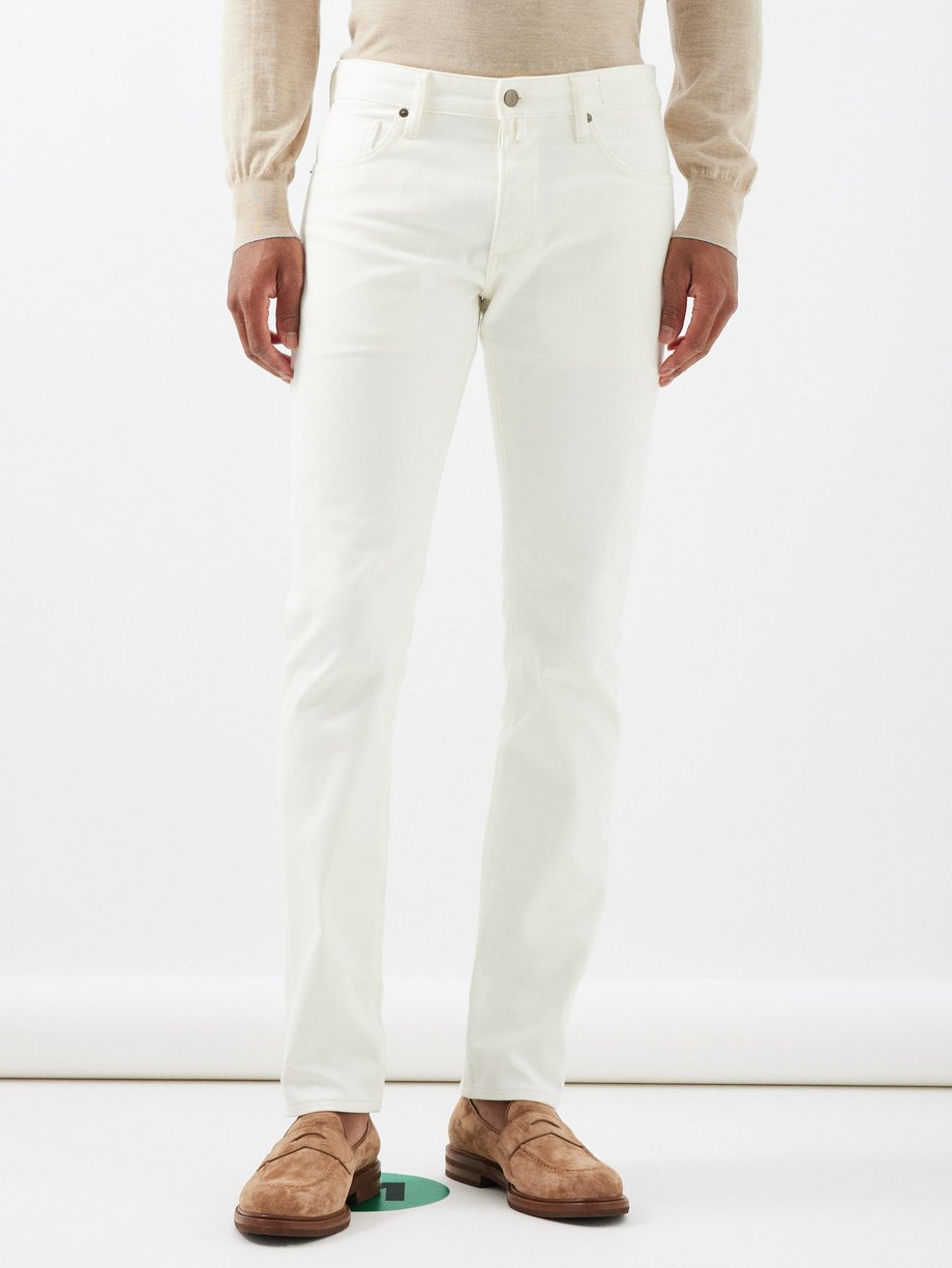 White Five Pocket slim-leg jeans | Thom Sweeney | MATCHES UK