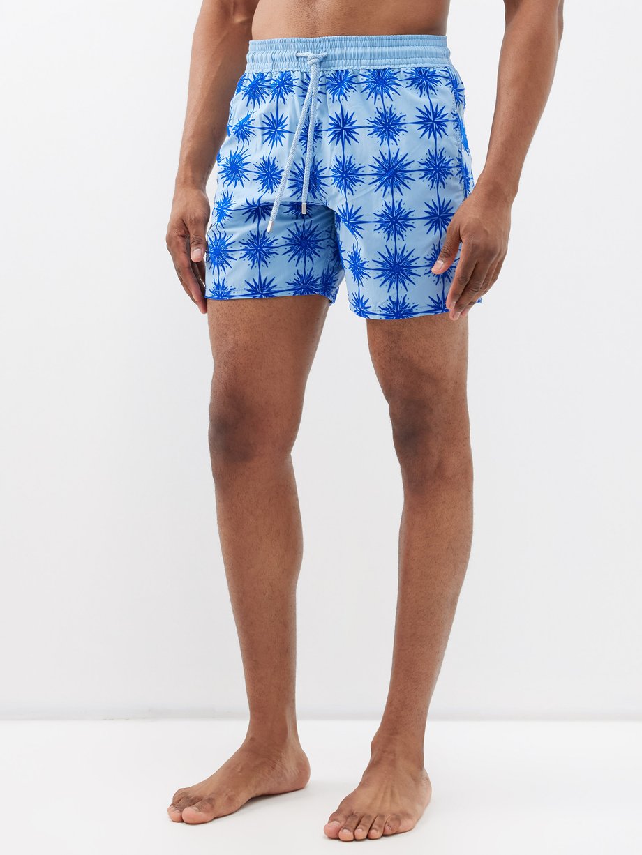 Blue Moorea sun-print recycled swim shorts | Vilebrequin | MATCHES UK