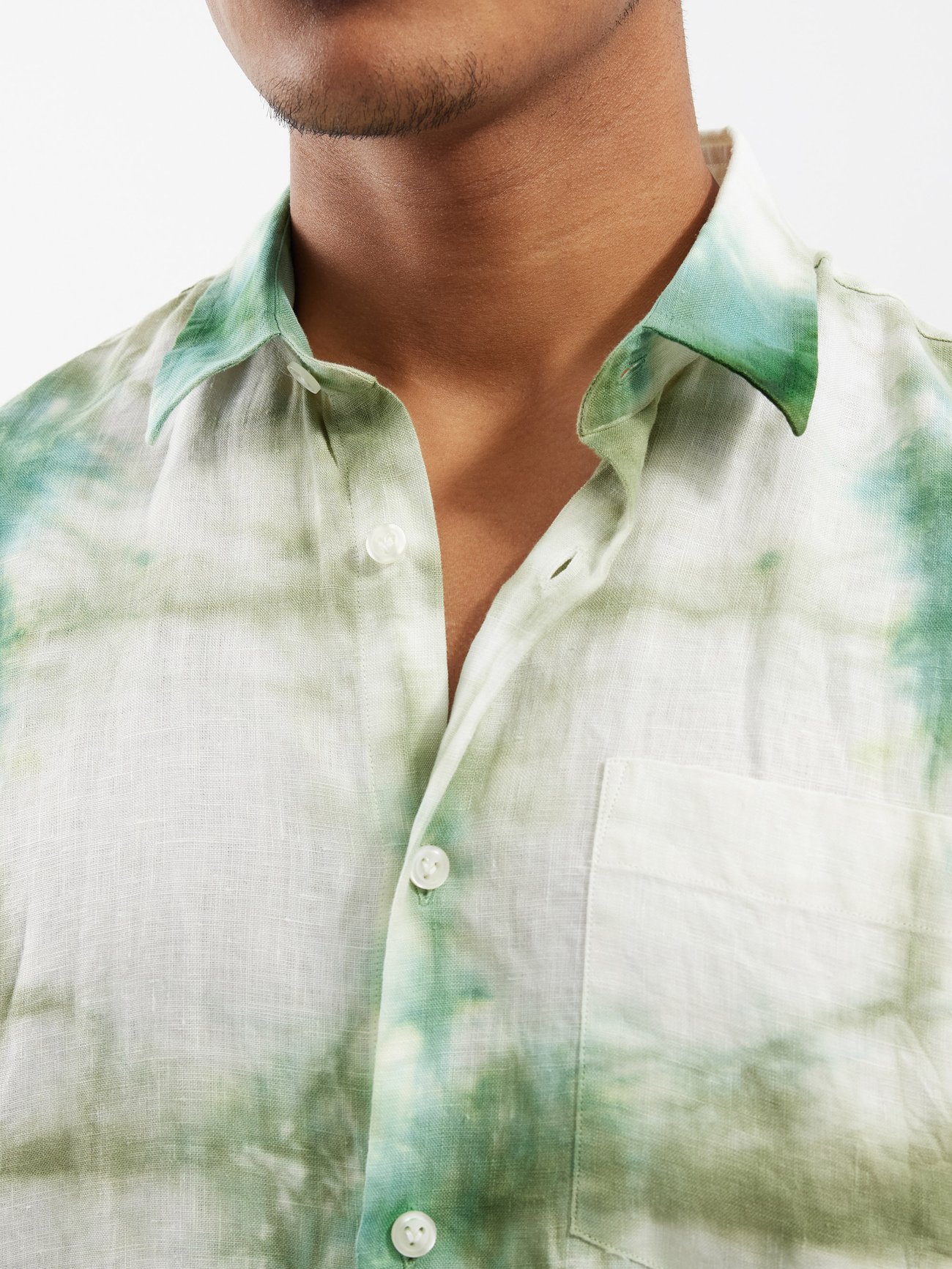 Caroubis tie-dyed linen shirt