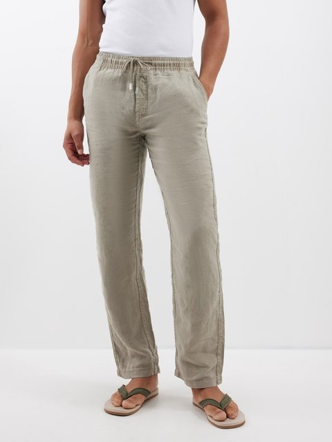 TAIAOJING Men's Drawstring Linen Pants Summer New Style And Fashionable  Solid Cotton And Linen Trousers - Walmart.com