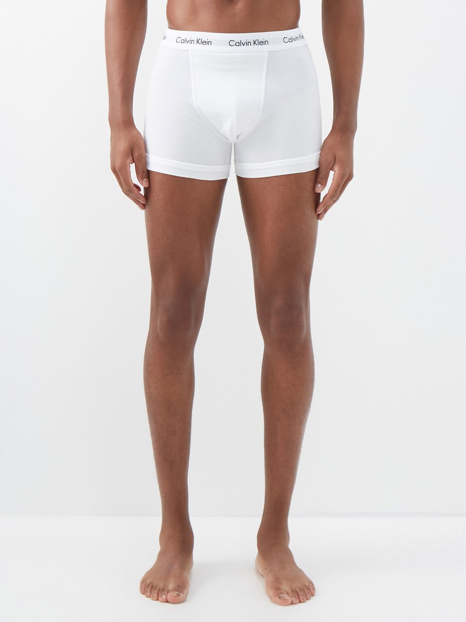 White Pack of three stretch-cotton boxer briefs | Calvin Klein Underwear |  MATCHESFASHION US