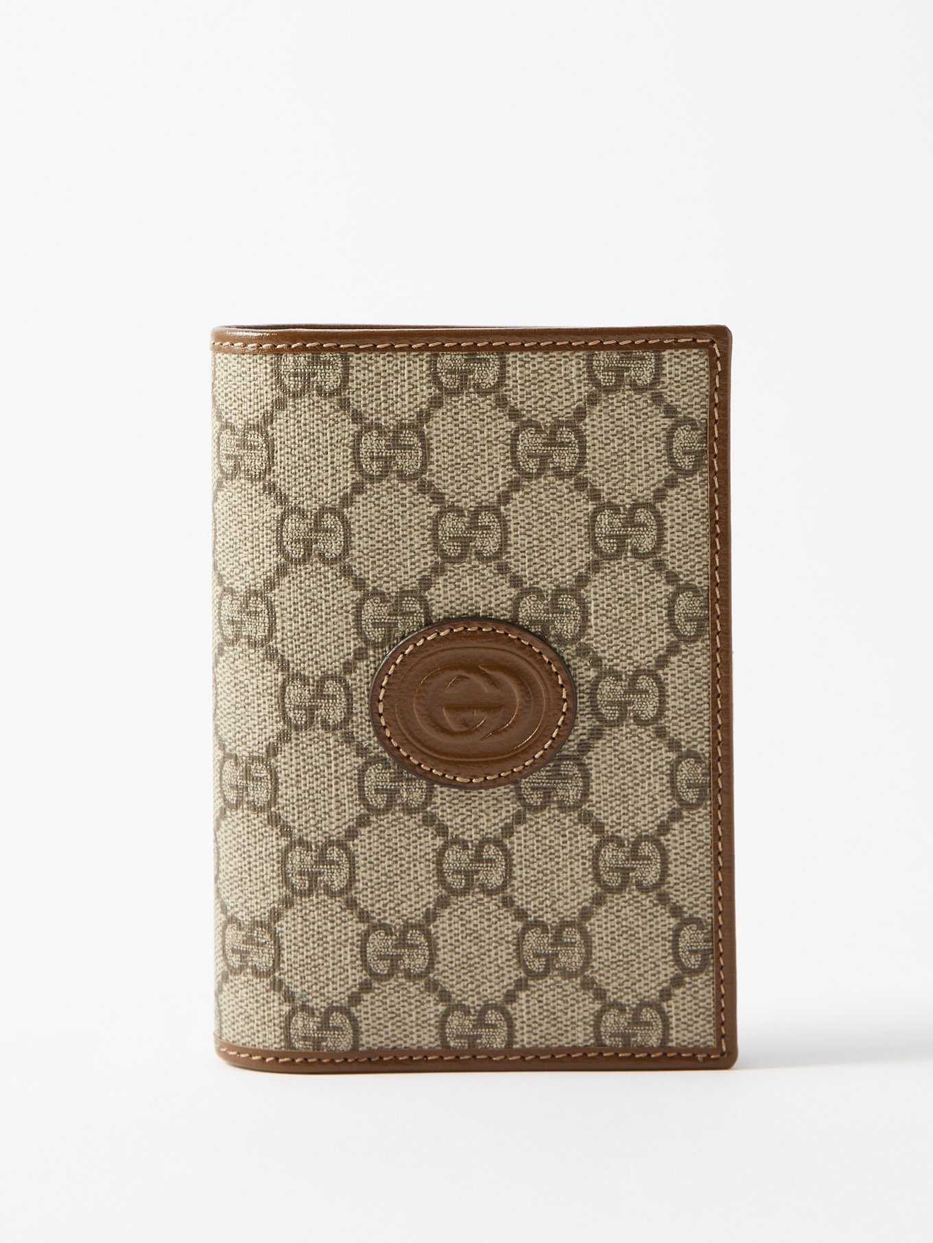 Porte-cartes GG en toile Supreme beige et bleue