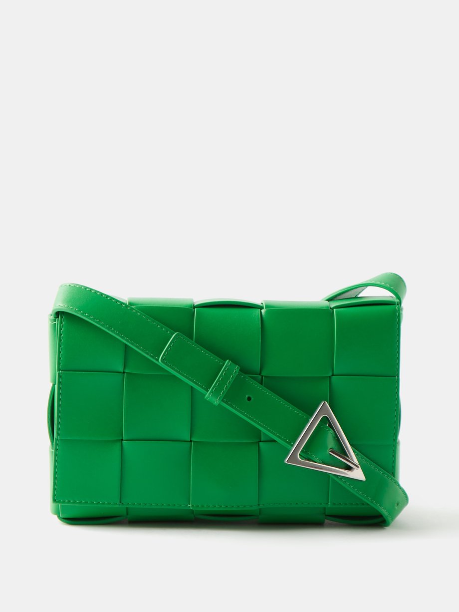 Bottega Veneta Mini Cassette Cross-body Bag - Green - Woman - Calfskin