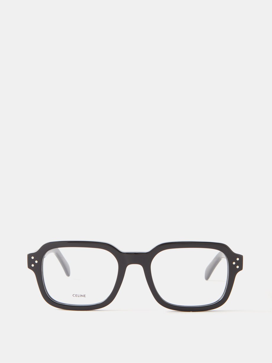 Black Square Acetate Glasses Celine Eyewear Matchesfashion Uk