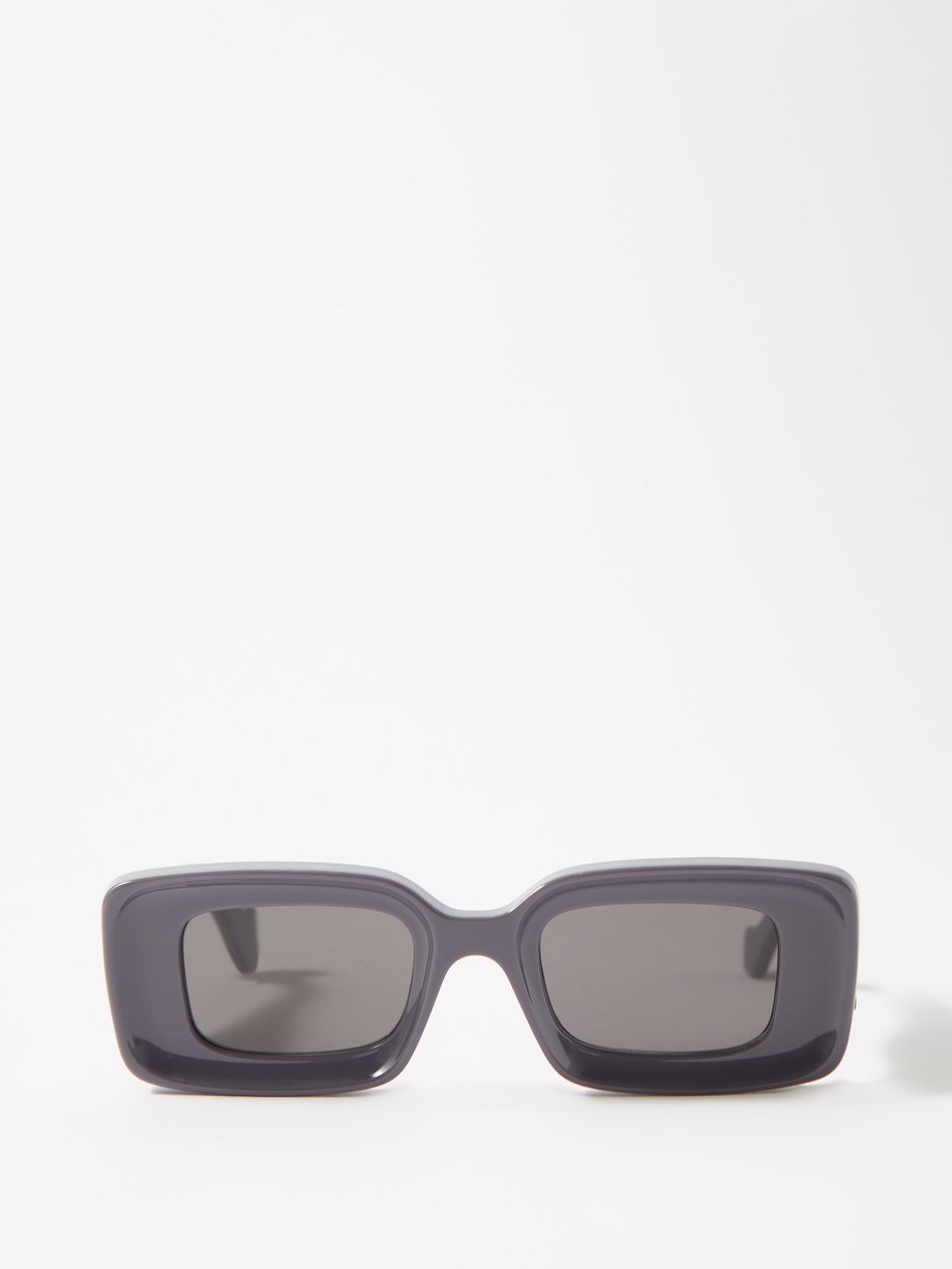 Grey Rectangle acetate sunglasses | LOEWE | MATCHESFASHION US
