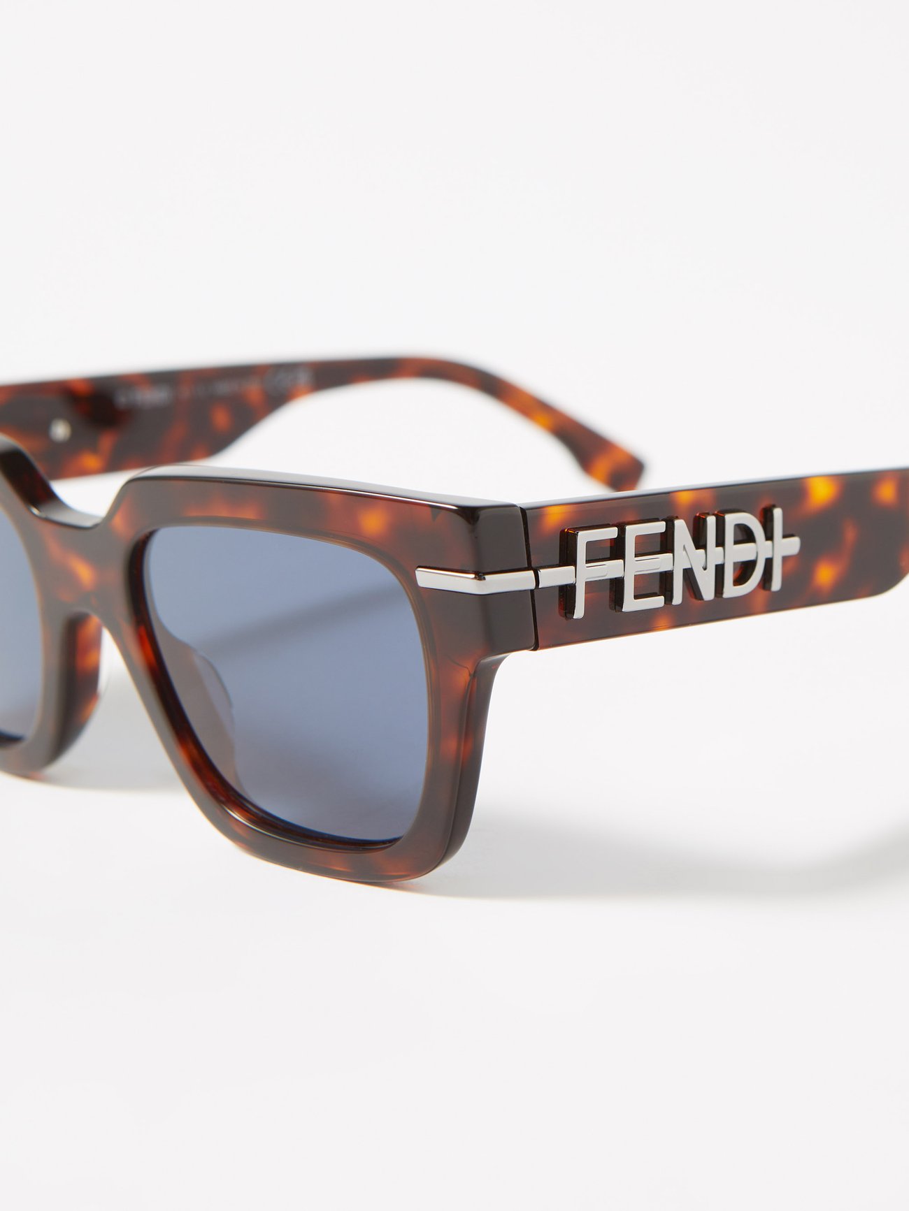 Brown Fendigraphy D-frame acetate sunglasses