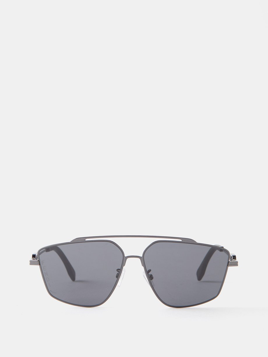 Fendi Men's O'Lock Aviator-Style Sunglasses
