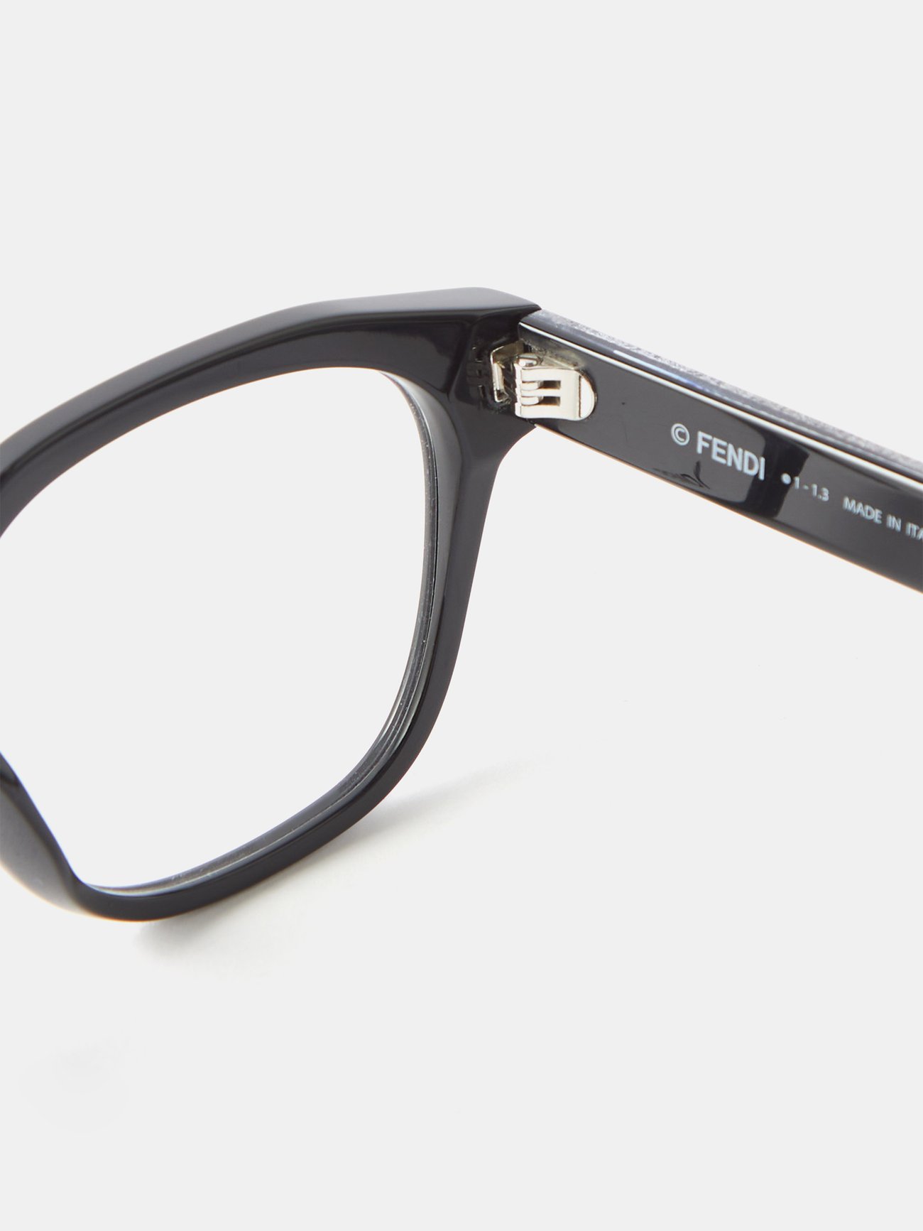 Black D-frame acetate glasses, Fendi Eyewear