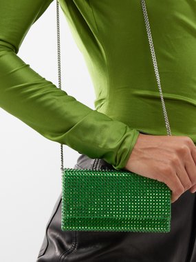 Emerald Green Heart Clutch Bag