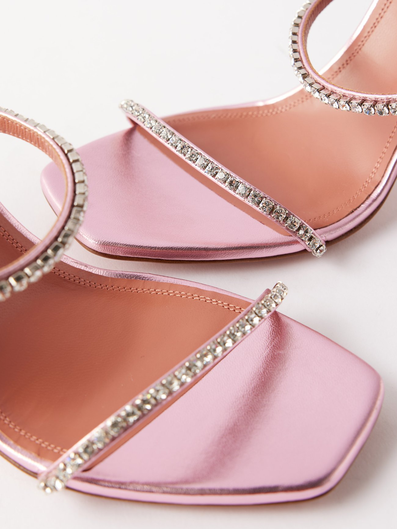 Gilda 95mm crystal-embellished sandals Grigio