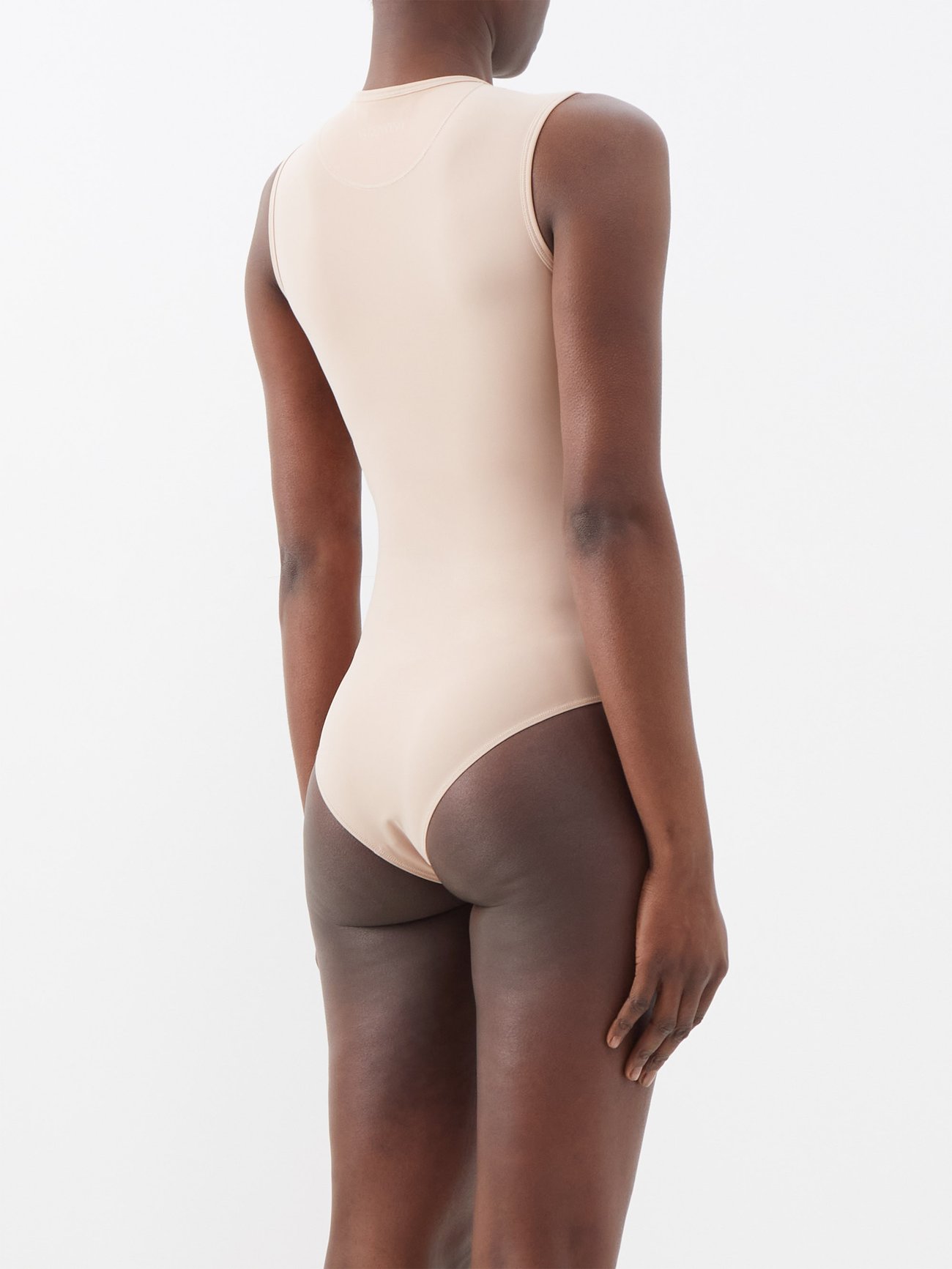 Valentino Women's Sleeveless Jersey Bodysuit - Light Camel - Size XS