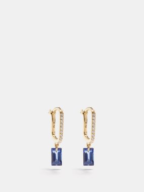 Raphaele Canot Set Free diamond, sapphire & 18kt gold earrings
