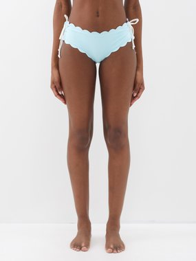 Marysia Spring scalloped-edge bikini briefs