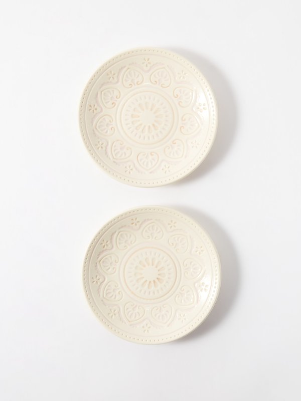 Sensi Studio Set of two Heart ceramic dessert plates